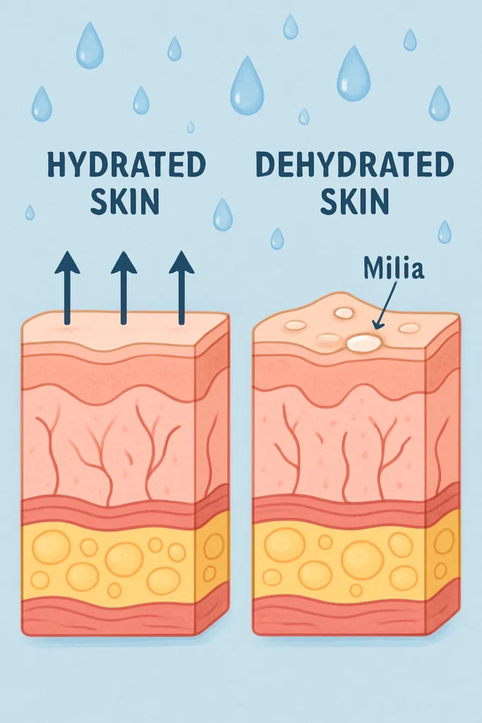 The importance of hydration and milia production Slough