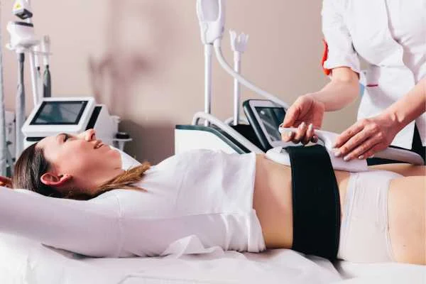 woman having body sculpting to help improve her body image and her mental health Slough